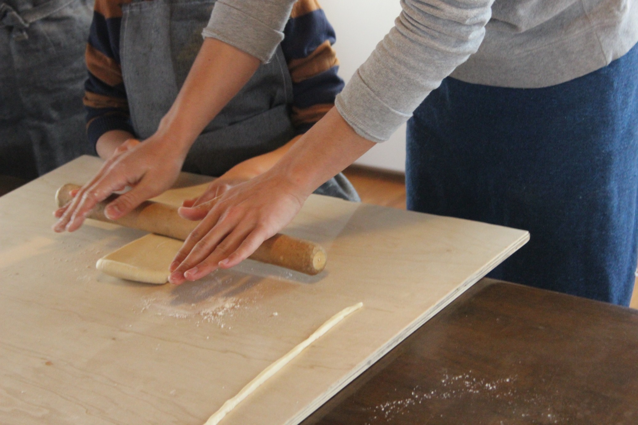 吉田のうどん作り体験